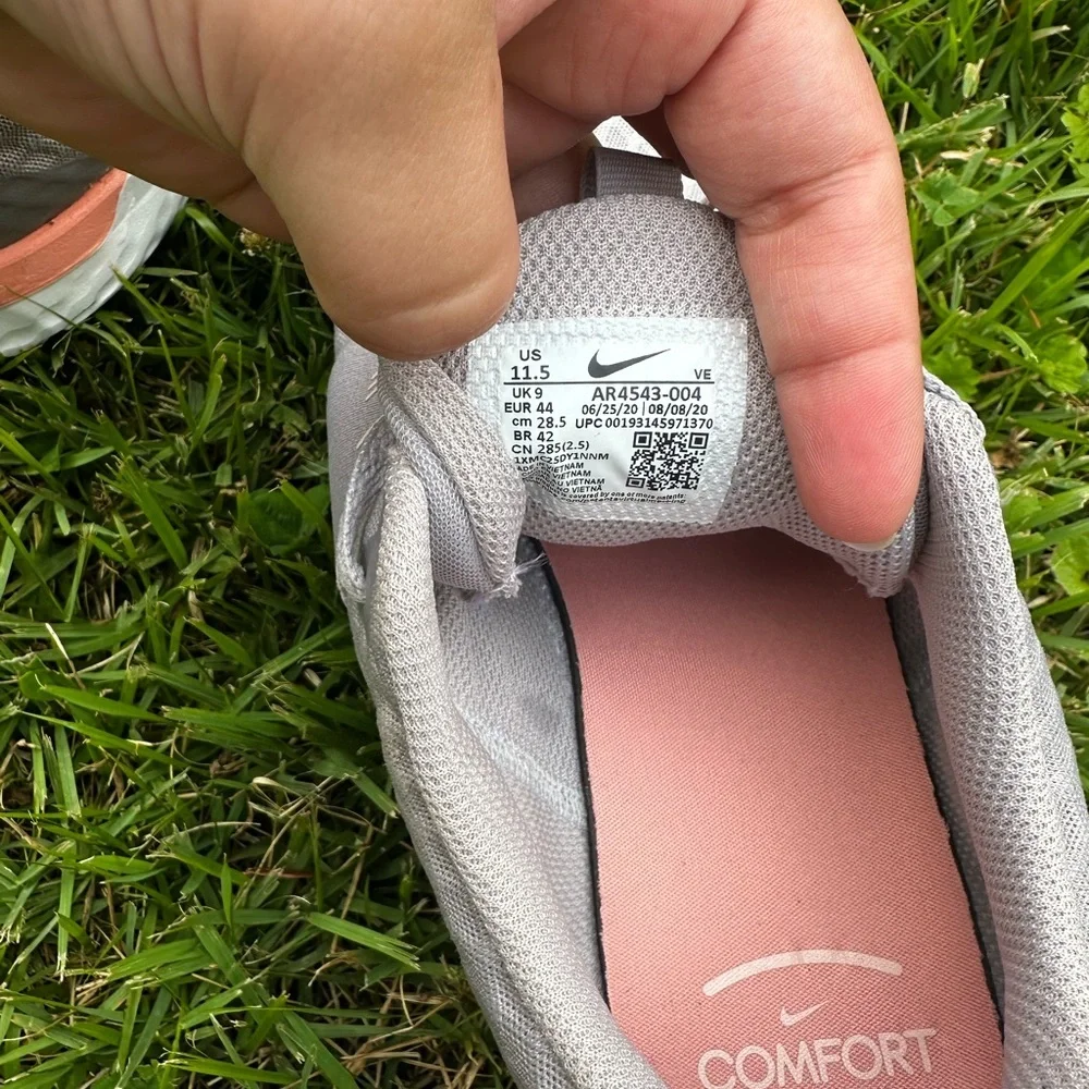 Nike Gray and Pink Sneakers with Cushioned Sole